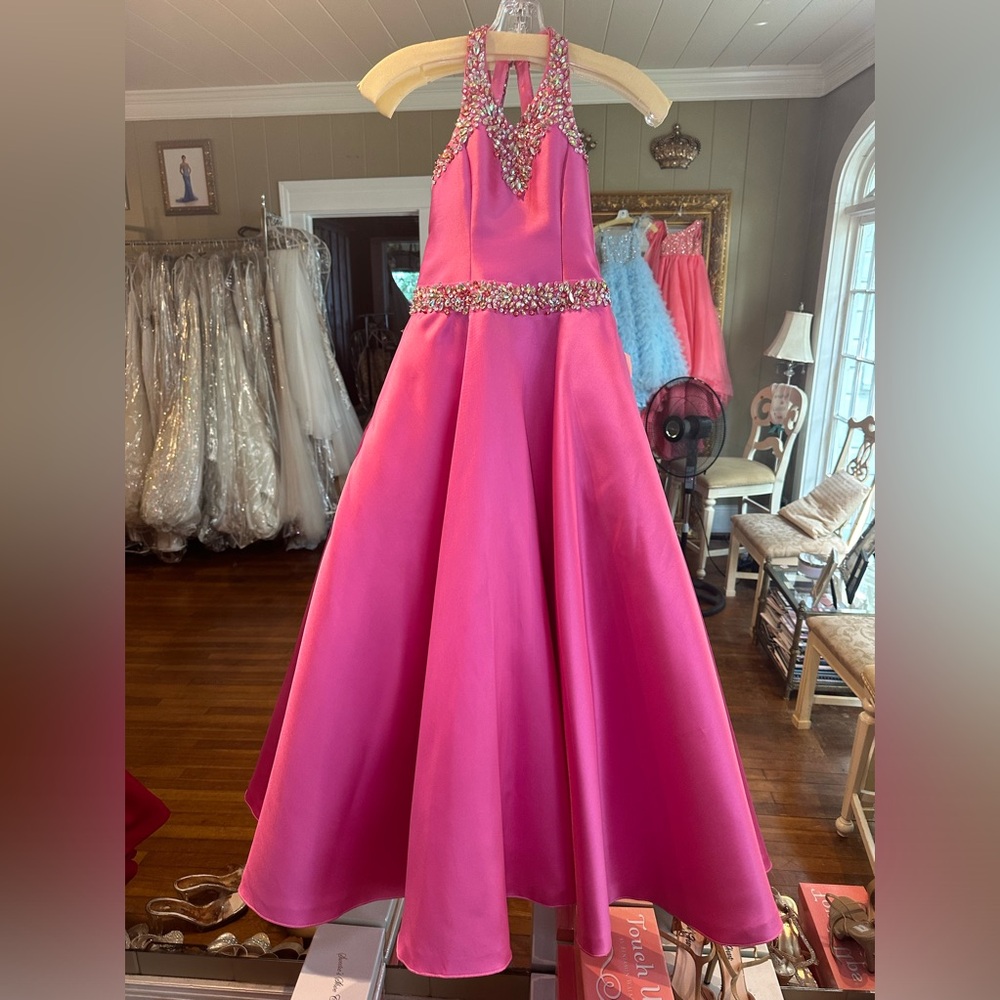 Ritzee Girls Pink Size 6 Halter Dress